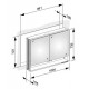 Зеркальный шкаф Keuco Royal Lumos 100 см с подсветкой, 14314171301