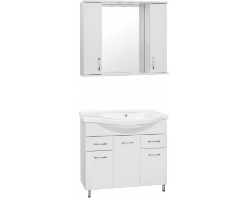 Зеркало-шкаф Style Line Эко Стандарт Панда 100/С ЛС-00000239, 100 см, подвесное, белое