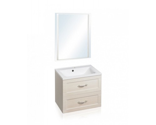 Зеркало Style Line Прованс 80 СС-00000445, 80 см, подвесное, с подсветкой, белое