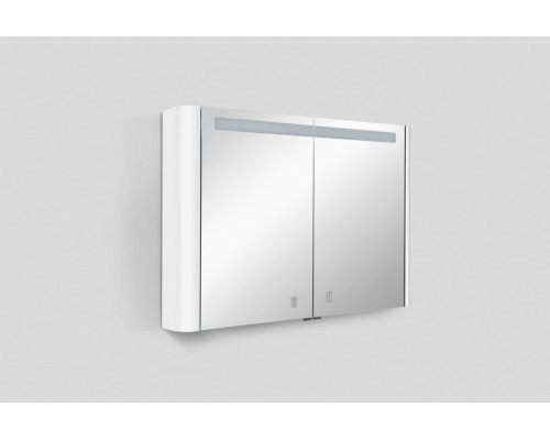 Зеркальный шкаф Am.Pm Sensation 100 см, белый глянец, с подсветкой, M30MCX1001WG (отсутствует упаковка)