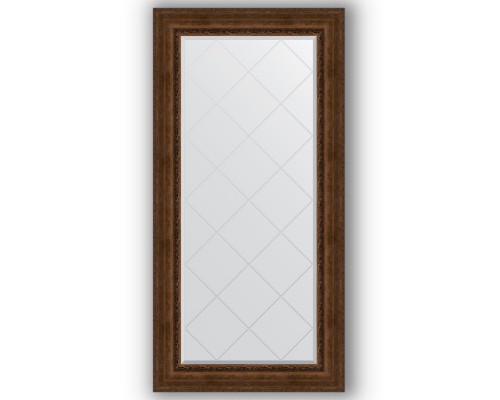 Зеркало с гравировкой в багетной раме Evoform Exclusive-G BY 4300 82 x 164 см, состаренная бронза с орнаментом