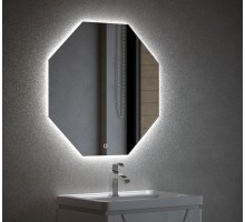 Зеркало Corozo Каре, 70 х 70 см, LED-подсветка, сенсор, подвесное, цвет белый, SD-00000962