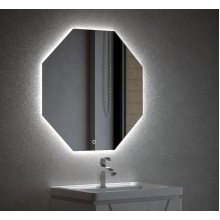 Зеркало Corozo Каре, 70 х 70 см, LED-подсветка, сенсор, подвесное, цвет белый, SD-00000962