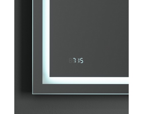 Зеркало Am.Pm Gem 55 с led-подсветкой часами и косметическим зеркалом M91AMOX0553WG