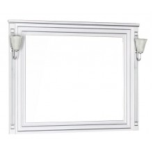 Зеркало Aquanet Паола 120 00181768, цвет белый патина-серебро