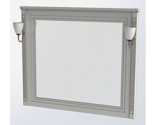 Зеркало Aquanet Паола 120 00181768, цвет белый патина-серебро
