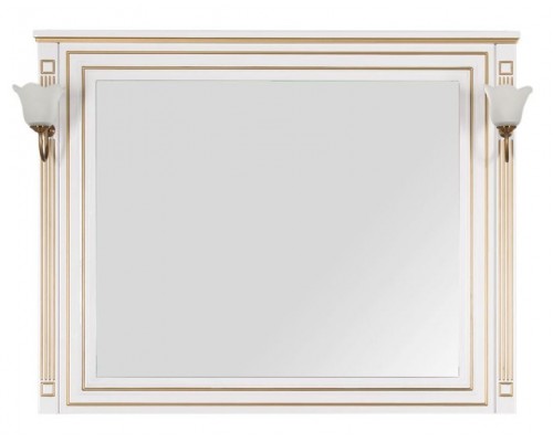 Зеркало Aquanet Паола 120 00186105, цвет белый патина-золото