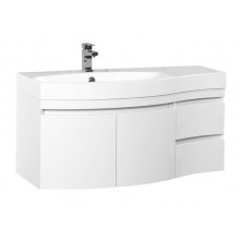 Тумба под раковину Aquanet Опера 2-115 L (2 дверцы, 2 ящика) 00169613, левая, цвет белый