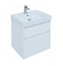 Тумба под раковину Aquanet Nova Lite 60, 2 ящика, белый глянец (242575)