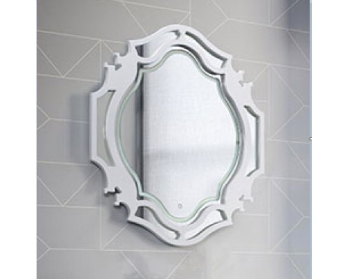 Зеркало Belux Кастилия В 90 с LED подсветкой, белый глянцевый