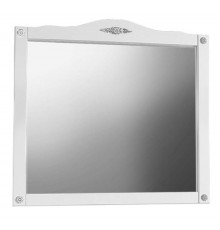 Зеркало Belux Империя В 105 (64), 108 см, белая матовая с серебряной патиной