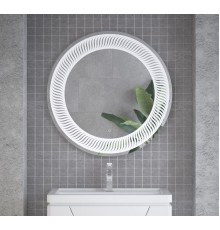 Зеркало Corozo Парма-круг, 75 х 75 см, LED-подсветка, сенсор, подвесное, цвет белый, SD-00001013