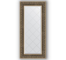 Зеркало с гравировкой в багетной раме Evoform Exclusive-G BY 4078 59 x 129 см, вензель серебряный