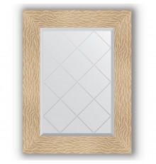 Зеркало с гравировкой в багетной раме Evoform Exclusive-G BY 4021, 56 x 74 см, золотые дюны