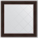 Зеркало с гравировкой в багетной раме Evoform Exclusive-G BY 4463 109 x 109 см, темный прованс