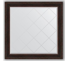 Зеркало с гравировкой в багетной раме Evoform Exclusive-G BY 4463 109 x 109 см, темный прованс