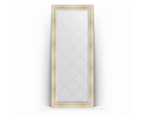 Зеркало с гравировкой в багетной раме Evoform Exclusive-G Floor BY 6328, 84 x 204 см, травленое серебро