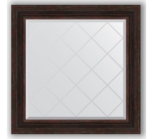 Зеркало с гравировкой в багетной раме Evoform Exclusive-G BY 4334 89 x 89 см, темный прованс