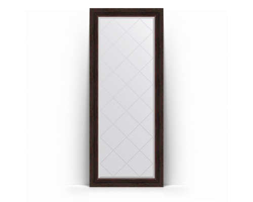 Зеркало с гравировкой в багетной раме Evoform Exclusive-G Floor BY 6330, 84 x 204 см, темный прованс