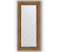 Зеркало с гравировкой в багетной раме Evoform Exclusive-G BY 4077 59 x 129 см, вензель бронзовый