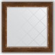 Зеркало с гравировкой в багетной раме Evoform Exclusive-G BY 4320 86 x 86 см, римская бронза