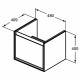 Тумба под раковину Ideal Standard Connect Air Cube 55 см, подвесная, белый глянцевый, белый матовый, E0844B2