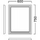 Комплект мебели Kerama Marazzi Pompei 60 см, черный глянцевый, PO.wb.60/PO.60.2.BLK/PO.mi.60.BLK
