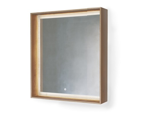 Зеркало Raval Frame Fra.02.75/DT, 75 см, с подсветкой, дуб трюфель