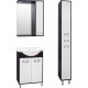 Зеркало-шкаф Style Line Эко Стиль W Панда 60/С ЛС-00000088, 60 см, правое, подвесное, белое/венге