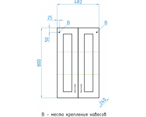 Шкаф Style Line Эко Стандарт 48 ЛС-00000352, 48 см, напольный, белый
