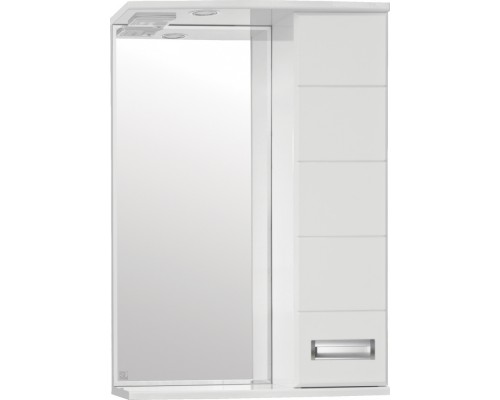 Зеркало-шкаф Style Line Ирис 55/С ЛС-00000018, 55 см, правое, подвесное, белое