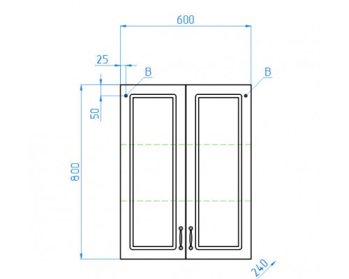 Шкаф Style Line Олеандр-2 Люкс 60 ЛС-00000305, 60 см, подвесной, белый
