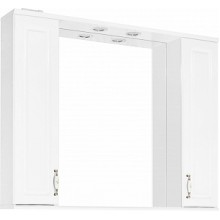 Зеркальный шкаф Style Line Олеандр-2 1000/С Люкс, 100 см, белый, ЛС-00000583