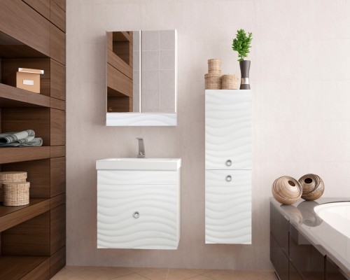 Зеркало-шкаф Style Line Вероника 60 ЛС-00000055 Люкс, 60 см, подвесное, белое