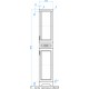 Шкаф-пенал Style Line Олеандр-2 36 Люкс, напольный, рельеф пастель (отсутствует упаковка)