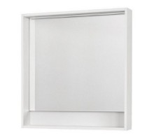 Зеркало Акватон Капри 80 1A230402KP010 80x85 см настенное с подсветкой, цвет белый глянцевый