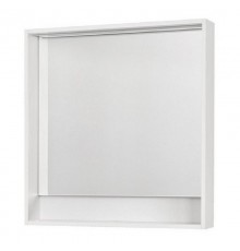 Зеркало Акватон Капри 80 1A230402KP010 80x85 см настенное с подсветкой, цвет белый глянцевый