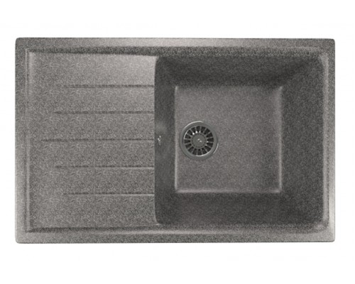 Кухонная мойка Mixline ML-GM19 (309), врезная сверху, цвет - темно-серый, 75 х 49.5 х 20 см