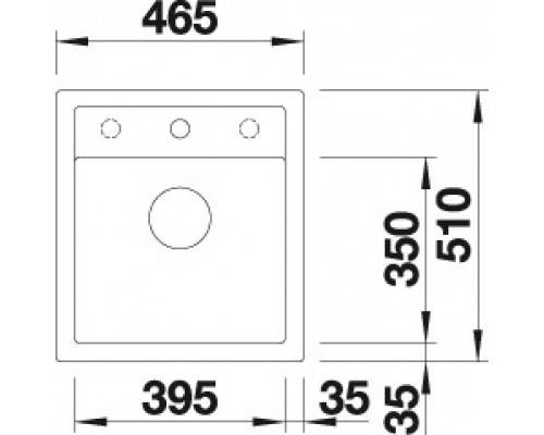 Мойка Blanco Dalago 45 517156, антрацит, с клапаном-автоматом, 46,5 x 51 см