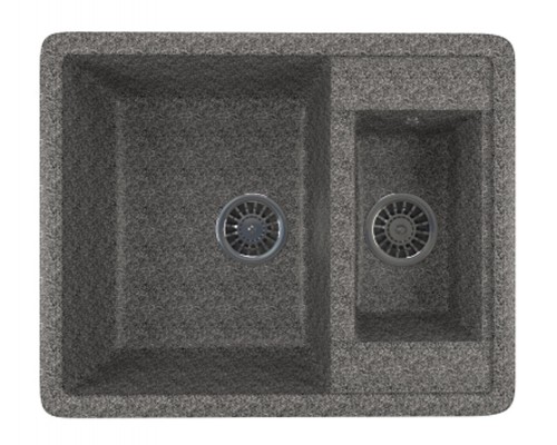 Кухонная мойка Mixline ML-GM21 (309), врезная сверху, цвет - темно-серый, 61 х 49.5 х 19 см