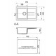Кухонная мойка Mixline ML-GM31 (309), врезная сверху, цвет - темно-серый, 77 х 49.5 х 19 см