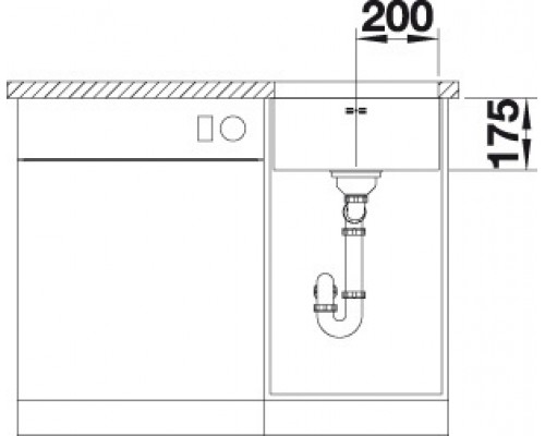 Мойка Blanco Supra 400-U 518201 с корзинчатым вентилем