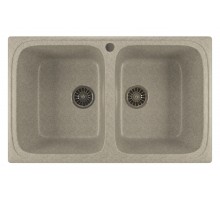 Кухонная мойка Mixline ML-GM23 (310), врезная сверху, цвет - серый, 77.5 х 50.5 х 20 см