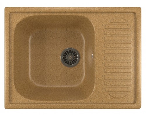 Кухонная мойка Mixline ML-GM18 (302), врезная сверху, цвет - песочный, 64.5 х 49 х 19 см