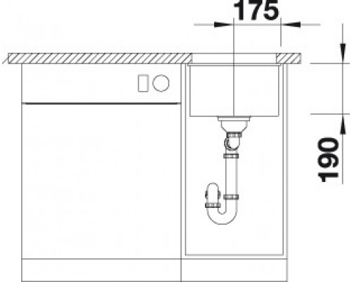 Мойка Blanco Subline 320-U 523407, темная скала