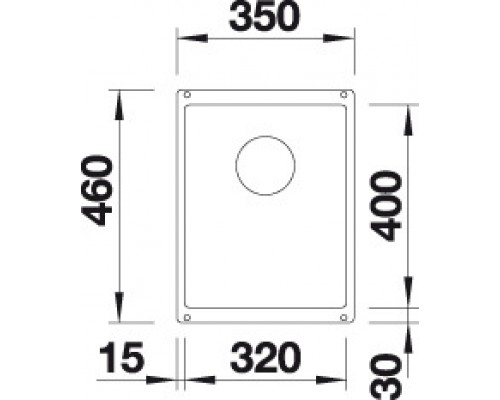 Мойка Blanco Subline 320-U 523407, темная скала