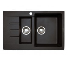Кухонная мойка Lava D2.BAS, цвет BASALT чёрный (отсутсвует упаковка)