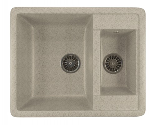 Кухонная мойка Mixline ML-GM21 (310), врезная сверху, цвет - серый, 61 х 49.5 х 19 см