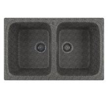Кухонная мойка Mixline ML-GM23 (309), врезная сверху, цвет - темно-серый, 77.5 х 50.5 х 20 см