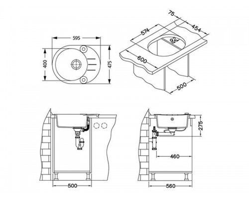 Мойка кухонная Alveus Roll 40 1090970